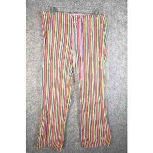 PINK Victoria's Secret Women's Lounge Pajama Pants Striped Multi Color Size M